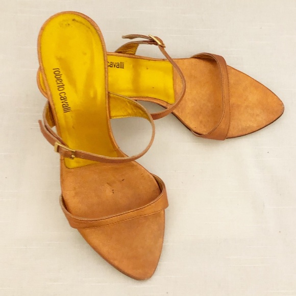 Roberto Cavalli Shoes - Roberto Cavalli double strap kitten heel sandal